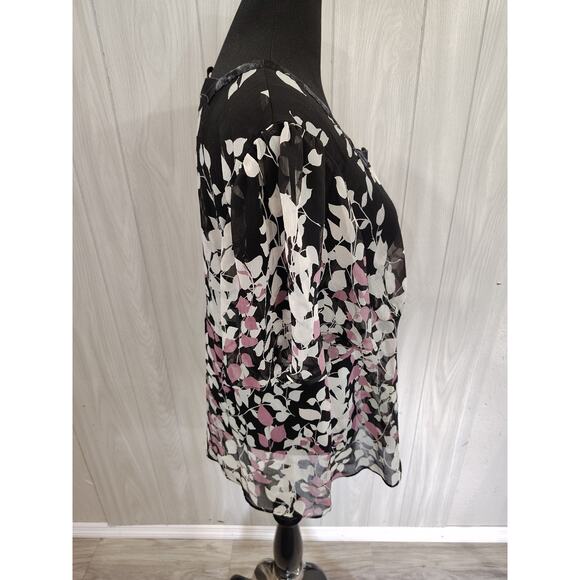Women's Sheer Dark Floral Lane Bryant Plus Size Fairy Top Size 18/20 Outdoors... - Picture 2 of 6